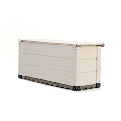 White/beige PVC garden chest, 123 x 48 x 56 cm | Tuscany Evo