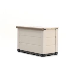 White/beige PVC garden chest, 82.5 x 48 x 56 cm | Tuscany Evo