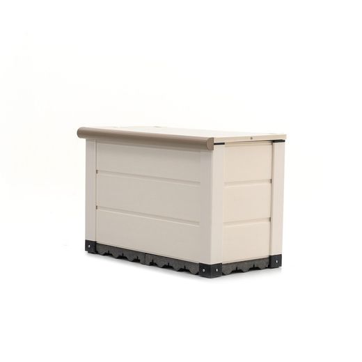 White/beige PVC garden chest, 82.5 x 48 x 56 cm | Tuscany Evo