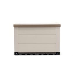 White/beige PVC garden chest, 82.5 x 48 x 56 cm | Tuscany Evo