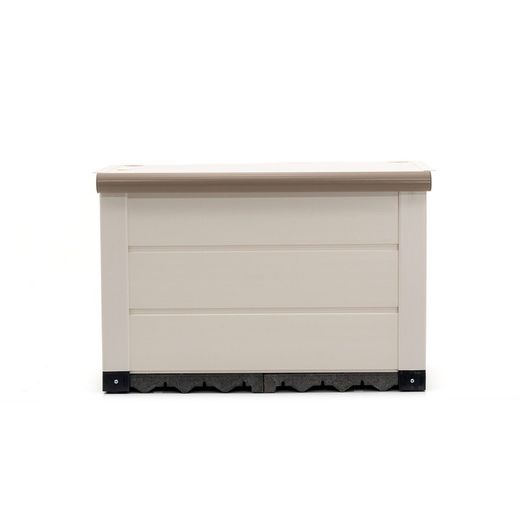 White/beige PVC garden chest, 82.5 x 48 x 56 cm | Tuscany Evo