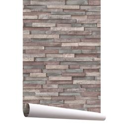 BHOPAL 1-Gray wall imitation wallpaper, 1000x53 cm