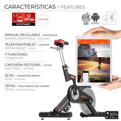 Cyclette indoor con inerzia di 22 Kg e Bluetooth | Rider RI-09R seconda generazione