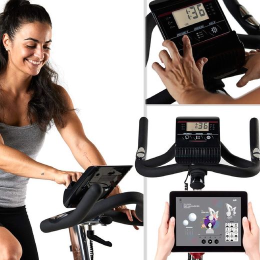 Indoor Cycle Bicicletta con cardiofrequenzimetro e inerzia 18 Kg | Sagoma S-4S