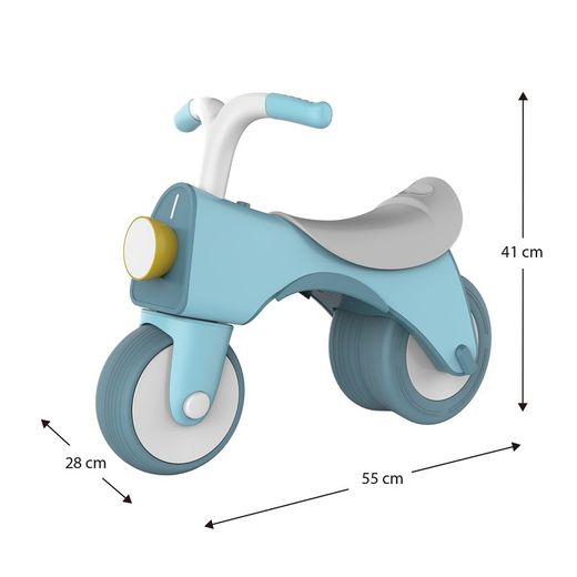 Vélo porteur en polyéthylène bleu, 55x28x41 cm | vélo d'équilibre