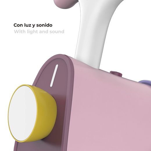 Vélo porteur en polyéthylène rose, 55x28x41 cm | vélo d'équilibre