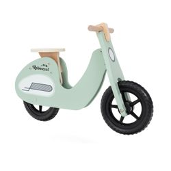 Montessori-style ride-on bike made of aquamarine wood, 73x27x50 cm | motorbike