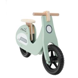 Montessori-style ride-on bike made of aquamarine wood, 73x27x50 cm | motorbike