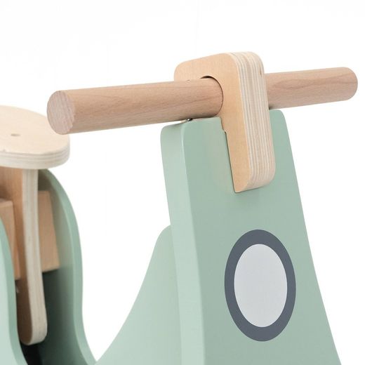 Montessori-style ride-on bike made of aquamarine wood, 73x27x50 cm | motorbike