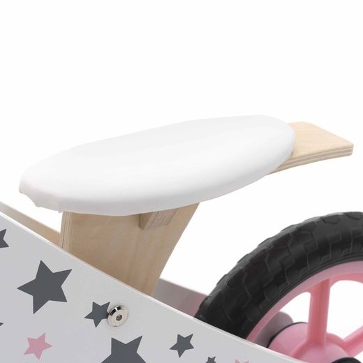 Montessori-style ride-on bike made of wood in pink, 83x36x55 cm | Street Circuit