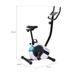 Bicicleta ergométrica com tela LCD com monitor de frequência cardíaca no guidão | Série Keboo 700