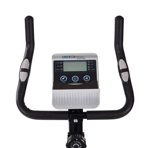 Bicicleta ergométrica com tela LCD com monitor de frequência cardíaca no guidão | Série Keboo 700