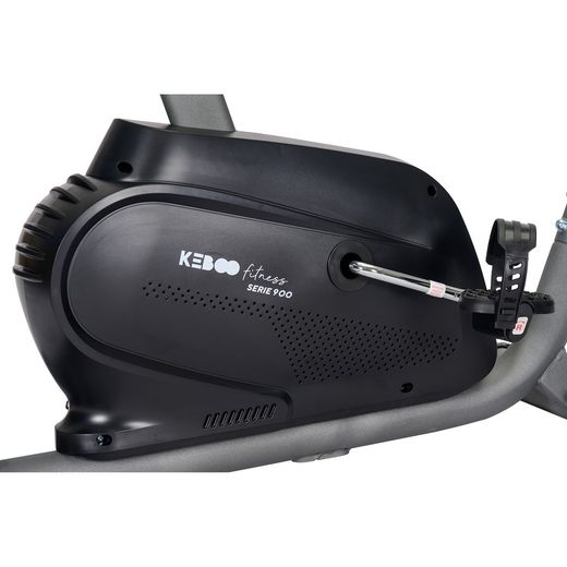 Vélo d'appartement motorisé avec moniteur de fréquence cardiaque sur le guidon et l'écran | Série Keboo 900