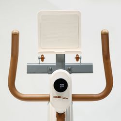 Bicicleta estática vintage de acero en blanco, 105 x 45 x 117 cm | Serie 900