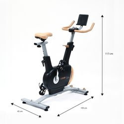 Cyclette vintage in acciaio nero, 105 x 45 x 117 cm | Serie 901