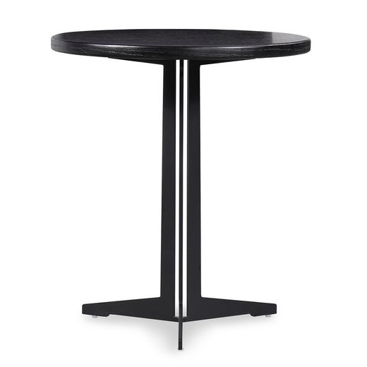 Grand OSLO | Table d'appoint en bois noir Ø50 x 53 cm