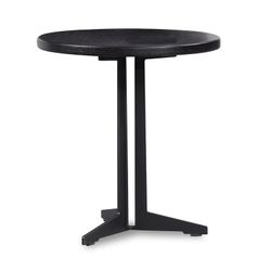 Grand OSLO | Table d'appoint en bois noir Ø50 x 53 cm