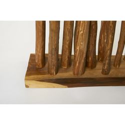 Paravento Rami di Teak Naturale, 90x26x185 cm