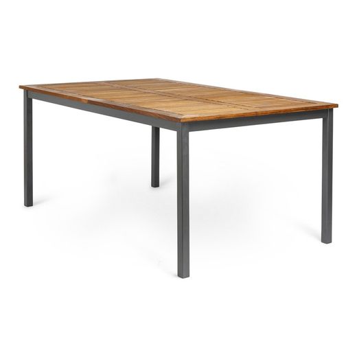 BLACKBIRD - FSC Eucalyptus Wood and Aluminum Kardin Table 160x100x74 cm