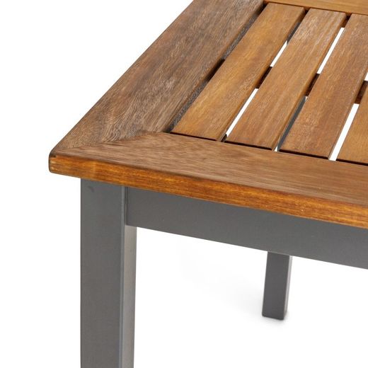 BLACKBIRD - FSC Eucalyptus Wood and Aluminum Kardin Table 160x100x74 cm