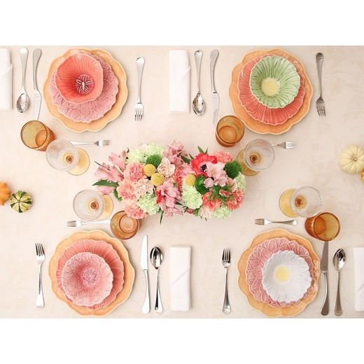 Alcea earthenware bowl in coral color, 15.5 x 15 x 6.5 cm | Maria Flor