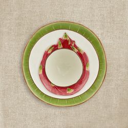 Coco bowl made of brown and white earthenware, 13.7 x 13.5 x 7.5 cm | Tropical Fruits