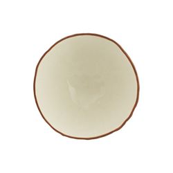 Coco bowl made of brown and white earthenware, 13.7 x 13.5 x 7.5 cm | Tropical Fruits