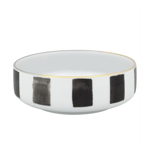 Porcelain cereal bowl in multicolor, Ø 14.1 x 4.9 cm | Sun and shadow