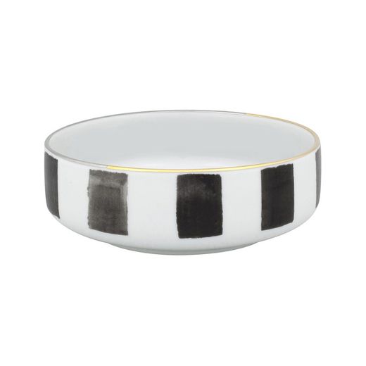 Porcelain cereal bowl in multicolor, Ø 14.1 x 4.9 cm | Sun and shadow