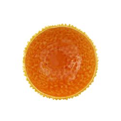 Earthenware bowl in yellow and orange, Ø 16.7 x 8 cm | Amazon