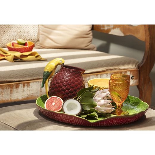 Earthenware bowl in yellow and orange, Ø 16.7 x 8 cm | Amazon