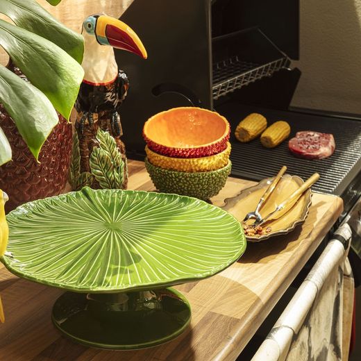 Earthenware bowl in yellow and orange, Ø 16.7 x 8 cm | Amazon