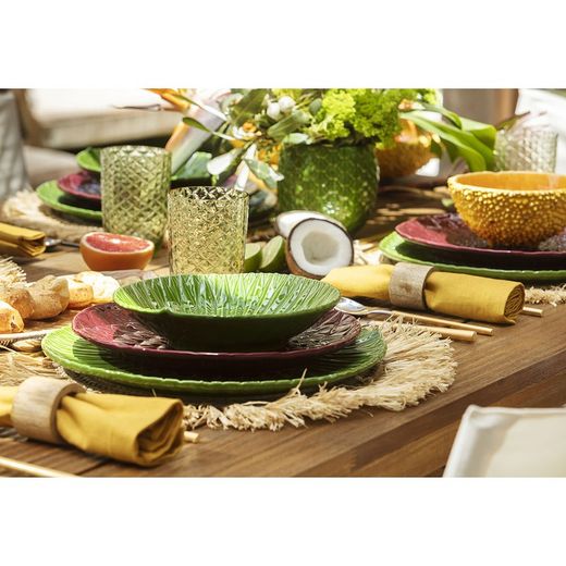 Earthenware bowl in yellow and orange, Ø 16.7 x 8 cm | Amazon