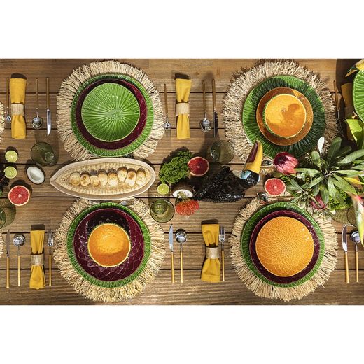 Earthenware bowl in yellow and orange, Ø 16.7 x 8 cm | Amazon