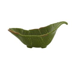 Green earthenware bowl, 28 x 13.9 x 11.8 cm | Banana Madeira
