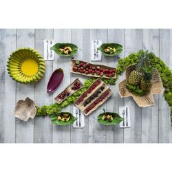 Green earthenware bowl, 28 x 13.9 x 11.8 cm | Banana Madeira