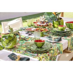 Earthenware bowl in green and red, Ø 13.5 x 7.5 cm | Watermelon