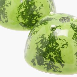 Earthenware bowl in green and red, Ø 13.5 x 7.5 cm | Watermelon