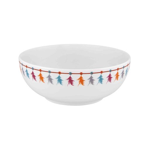 White and multicoloured porcelain bowl, 16 x 16 x 6.2 cm | Dreamcatcher