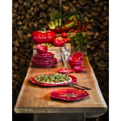 Large red earthenware bowl, 16.1 x 16.1 x 8 cm | Tomato