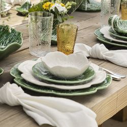 White earthenware bowl L, Ø 17.5 x 6 cm | White cabbage