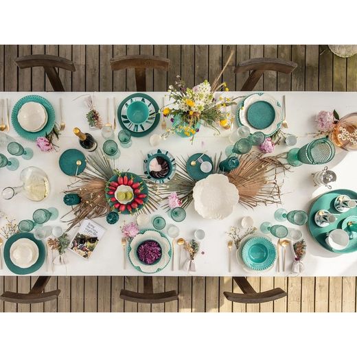 White earthenware bowl L, Ø 17.5 x 6 cm | White cabbage