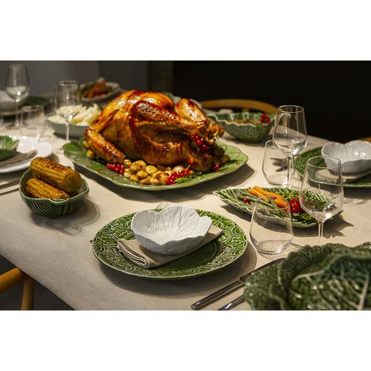 White earthenware bowl L, Ø 17.5 x 6 cm | White cabbage