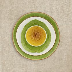 Purple and yellow earthenware Maracuya bowl, 14.3 x 14.1 x 7.5 cm | Tropical Fruits