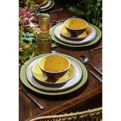 Purple and yellow earthenware Maracuya bowl, 14.3 x 14.1 x 7.5 cm | Tropical Fruits