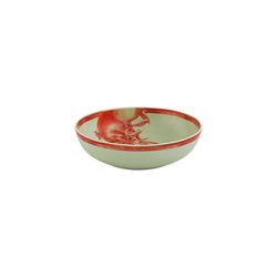 Antique Red and White Porcelain Cereal Bowl, 16.8 x 16.8 x 4.7 cm | The Meaning