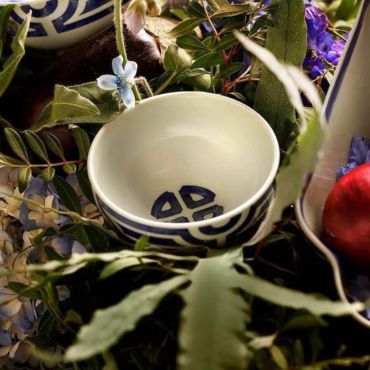 Antique Blue and White Porcelain Vegetable Bowl, 10.4 x 10.4 x 5.4 cm | The Meaning