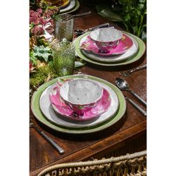 Ceramiczna miska Pitaya w kolorze różowym i białym, 14,1 x 14,1 x 7,5 cm | Owoce Tropikalne