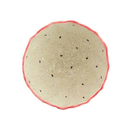 Ceramiczna miska Pitaya w kolorze różowym i białym, 14,1 x 14,1 x 7,5 cm | Owoce Tropikalne