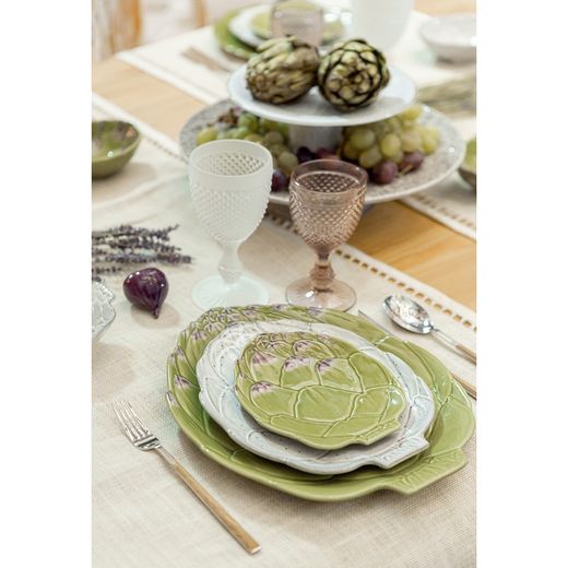 Grüne Steingutschale S, 14,4 x 12 x 5 cm | Artischocke